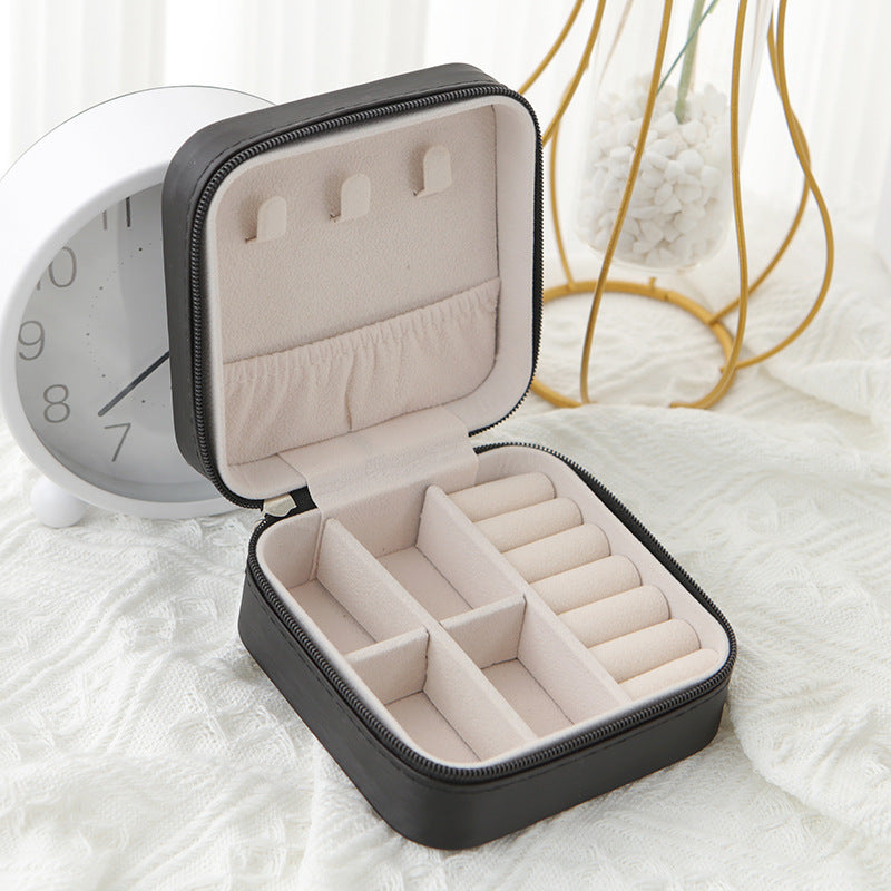 Single Layer Storage Box Ladies Travel Leather Jewelry Box