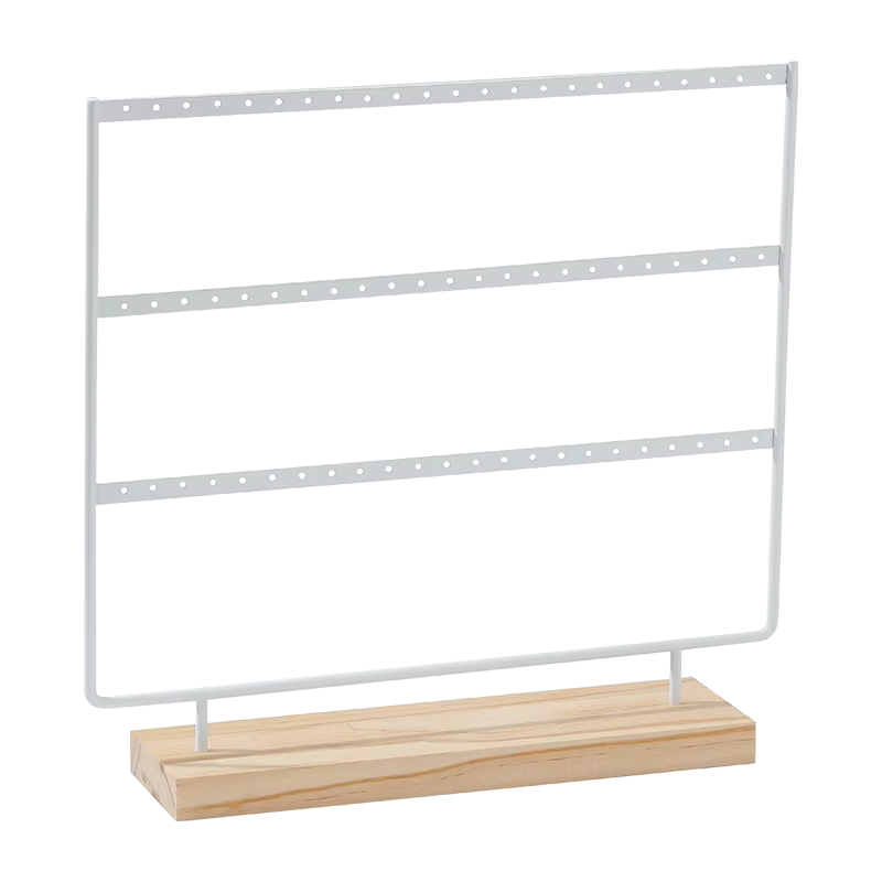 Metal 3 Layers Jewelry Storage Earring Display Holder
