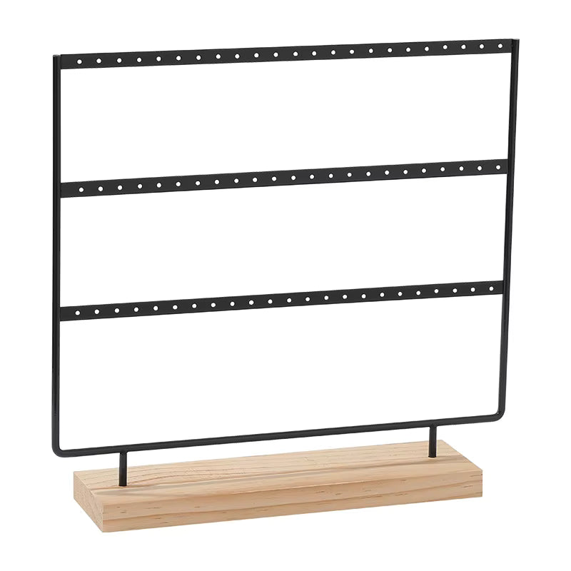 Metal 3 Layers Jewelry Storage Earring Display Holder