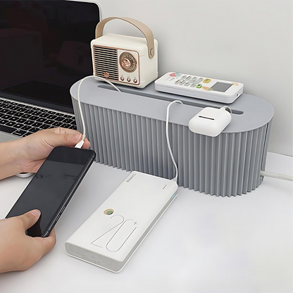 Nordic Plug Board Storage Box Cable Wire Organizer Case