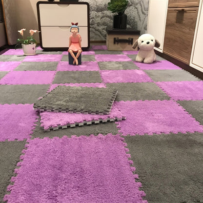 Soft Plush Children's Mat Baby Play Mat Baby Toys Eva Foam Puzzle Carpet