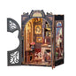 DIY Book Nook Kit Miniature Dollhouse with Light Wooden Bookshelf