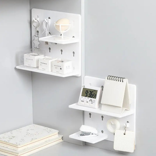 1PC Wall Perforation Free Plastic Shelving Wall Peg Boards for Walls