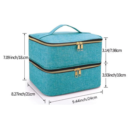 Portable Nail Polish Organizer Handheld Double Layer