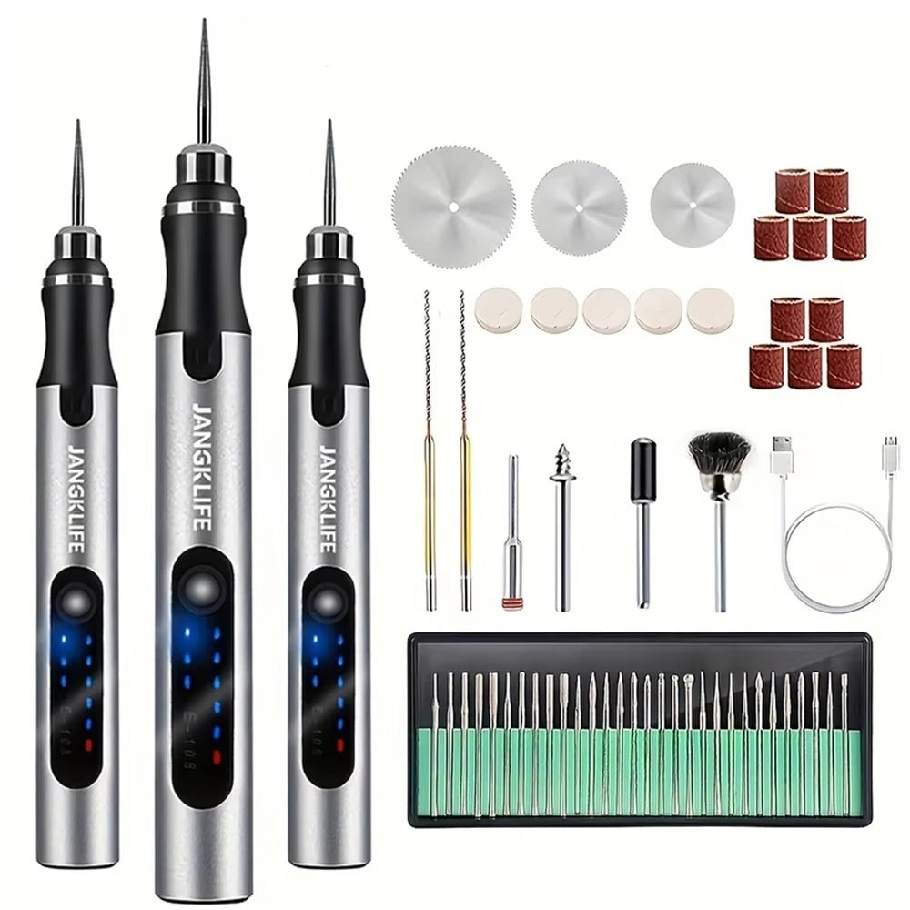 Cordless USB Rotary Tool Kit for Woodworking Engraving Jewelry Metal and Glass