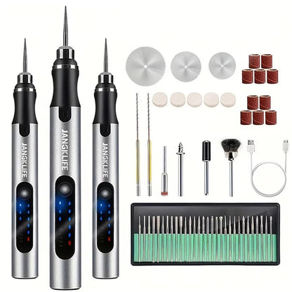 Cordless USB Rotary Tool Kit for Woodworking Engraving Jewelry Metal and Glass