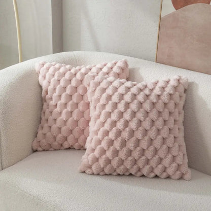 3D Soft Plush Turtle Pineapple Grid Throw Pillowcase