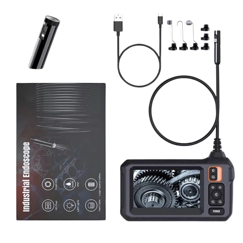 Industrial Endoscope Camera with HD Screen and Waterproof Inspection Probe