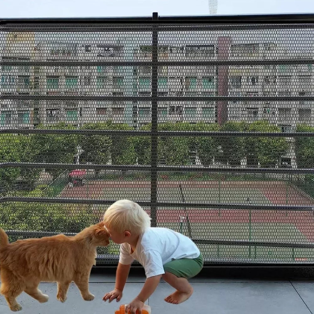Pet Isolated Network Stairs Gate Safety Breathable Mesh Playpen