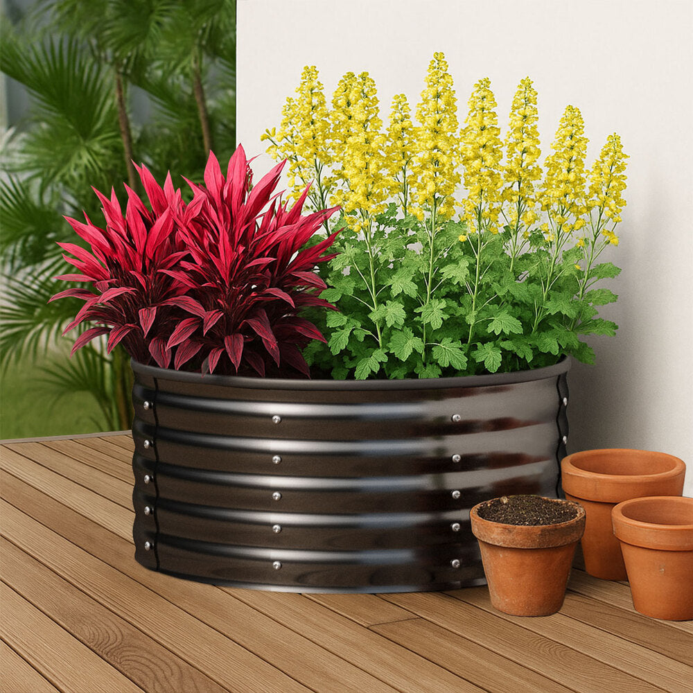 Round Galvanized Steel Garden Bed