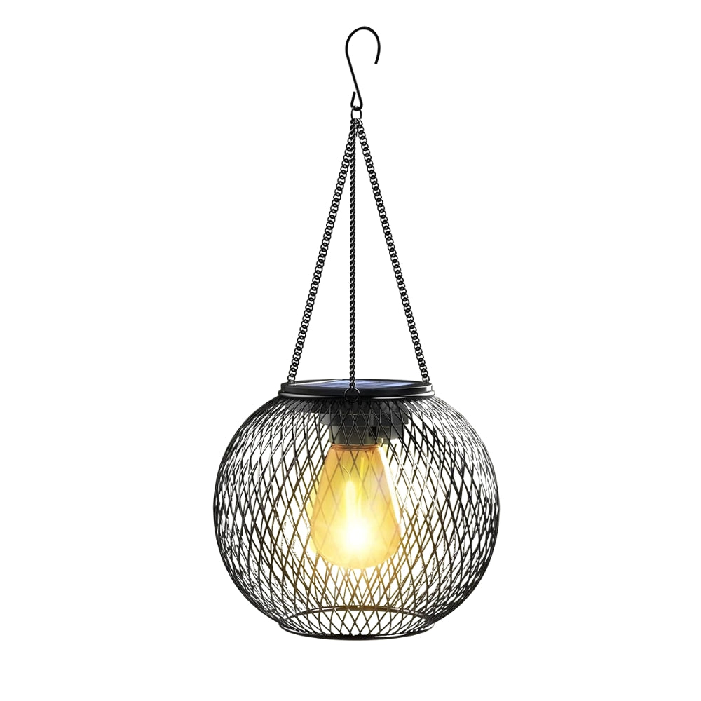 Solar Lantern Outdoor Waterproof Retro Iron Art Decoration Lighting