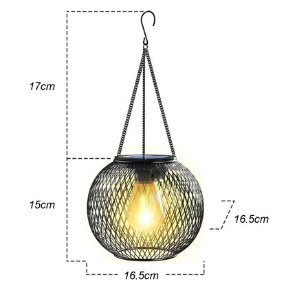 Solar Lantern Outdoor Waterproof Retro Iron Art Decoration Lighting