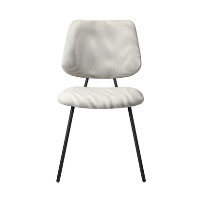 Set of 2 White Vintage Retro Polyester Dining Chairs