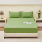 Soft Comfortable Breathable Solid Color Bedding Mattress Cover Fitted