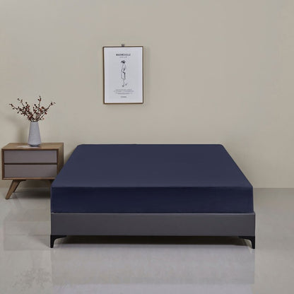 Soft Comfortable Breathable Solid Color Bedding Mattress Cover Fitted