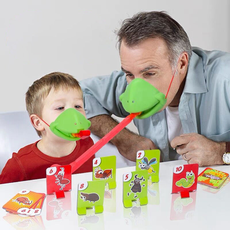 Frog Lizard Mask Wagging Tongue Lick Cards Board Games