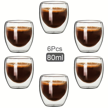 Heat Insulation Transparent Double Wall Glass Cup