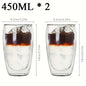 Heat Insulation Transparent Double Wall Glass Cup
