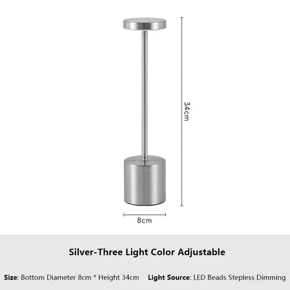 Rechargeable Sensor LED Table Lamp 3 Colors Adjustable Bedside Creative Ambient Light