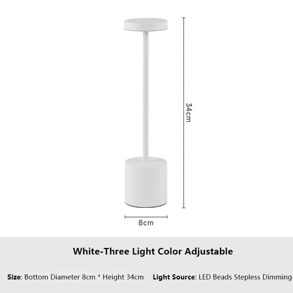 Rechargeable Sensor LED Table Lamp 3 Colors Adjustable Bedside Creative Ambient Light