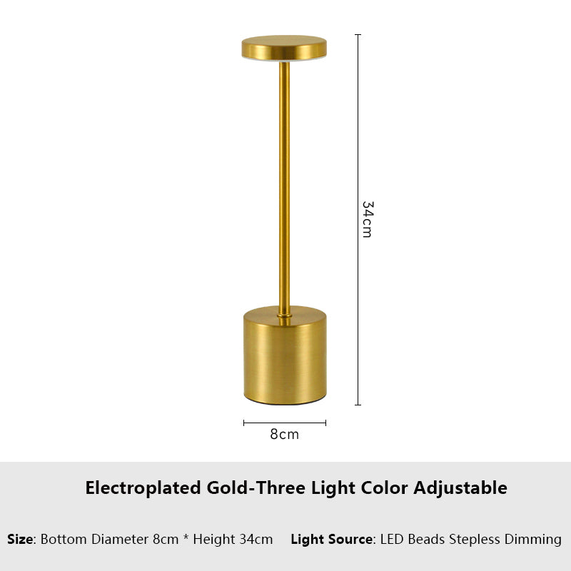 Rechargeable Sensor LED Table Lamp 3 Colors Adjustable Bedside Creative Ambient Light