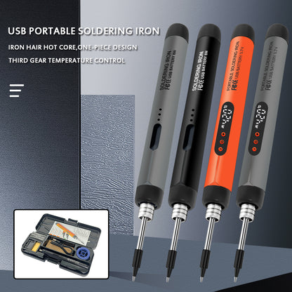 USB Soldering Iron Temperature Adjustable Mini Soldering Iron Set