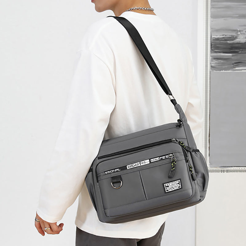 Men's Casual Multi-layer Pocket Fashion Single Shoulder Crossbody Messenger Bag