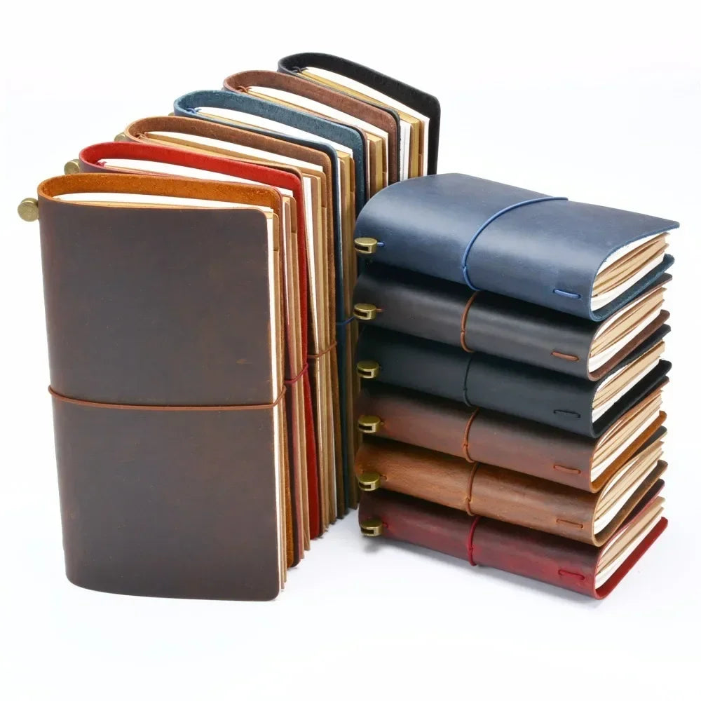 Handmade Vintage Cowhide Diary Journal Sketchbook Planner
