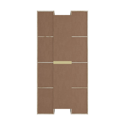 Natural Bookshelf Display Shelf Media Storage Rack