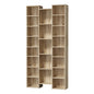 Natural Bookshelf Display Shelf Media Storage Rack