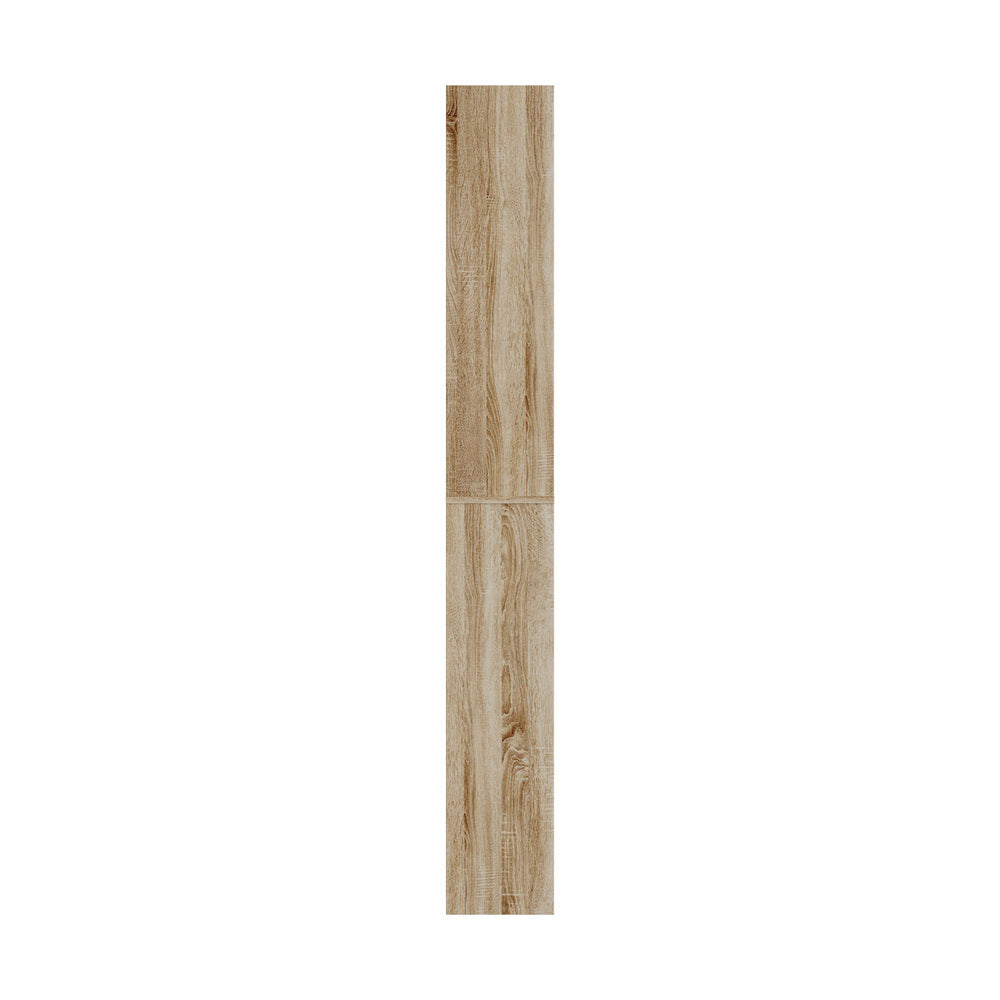 Natural Bookshelf Display Shelf Media Storage Rack