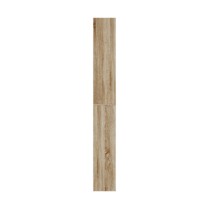 Natural Bookshelf Display Shelf Media Storage Rack