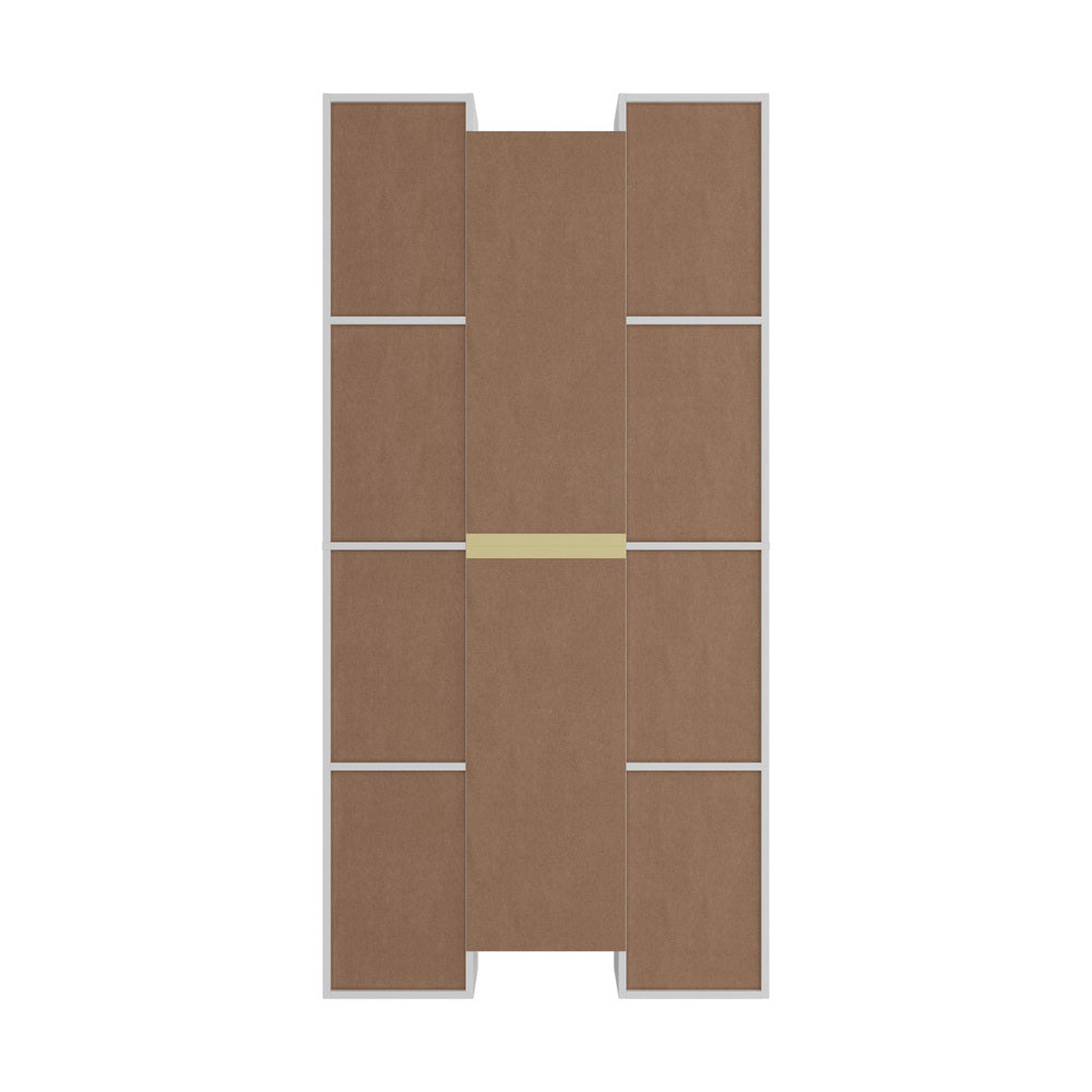 White Bookshelf Display Shelf Media Storage Rack