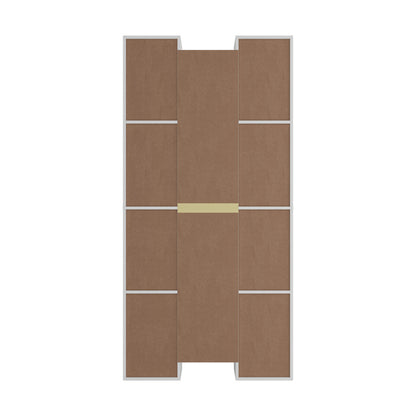 White Bookshelf Display Shelf Media Storage Rack