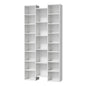 White Bookshelf Display Shelf Media Storage Rack
