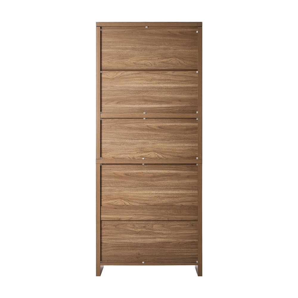 5-Tier Adjustable Display Shelf Bookcase Storage Cabinet