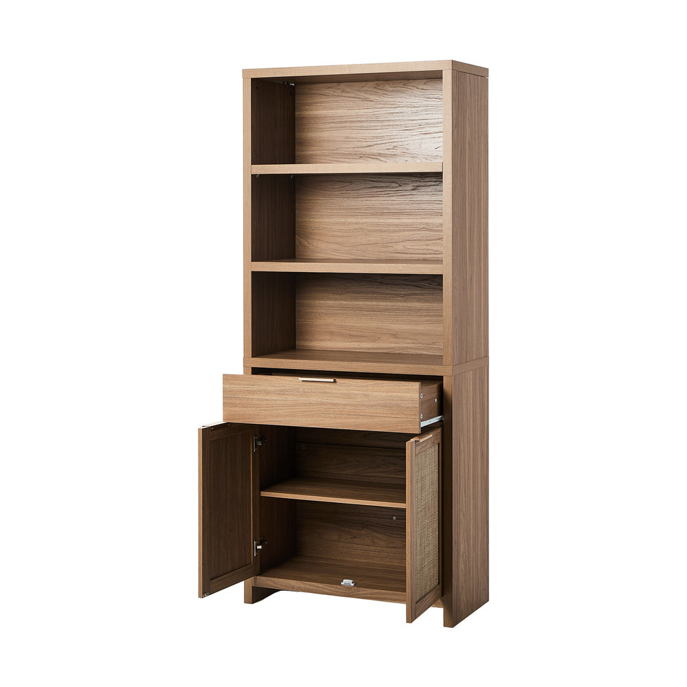 5-Tier Adjustable Display Shelf Bookcase Storage Cabinet
