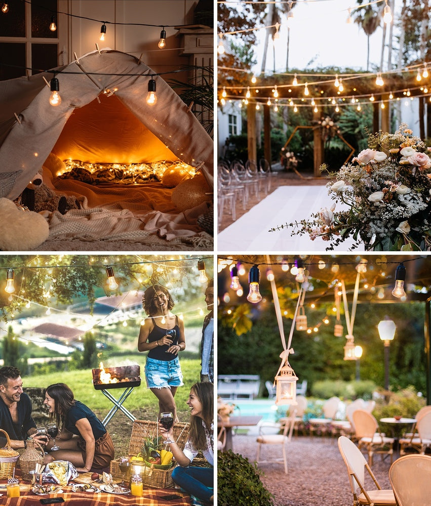 30M Waterproof LED Festoon String Lights