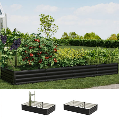 2pcs Galvanized Garden Bed Planter Box Stand