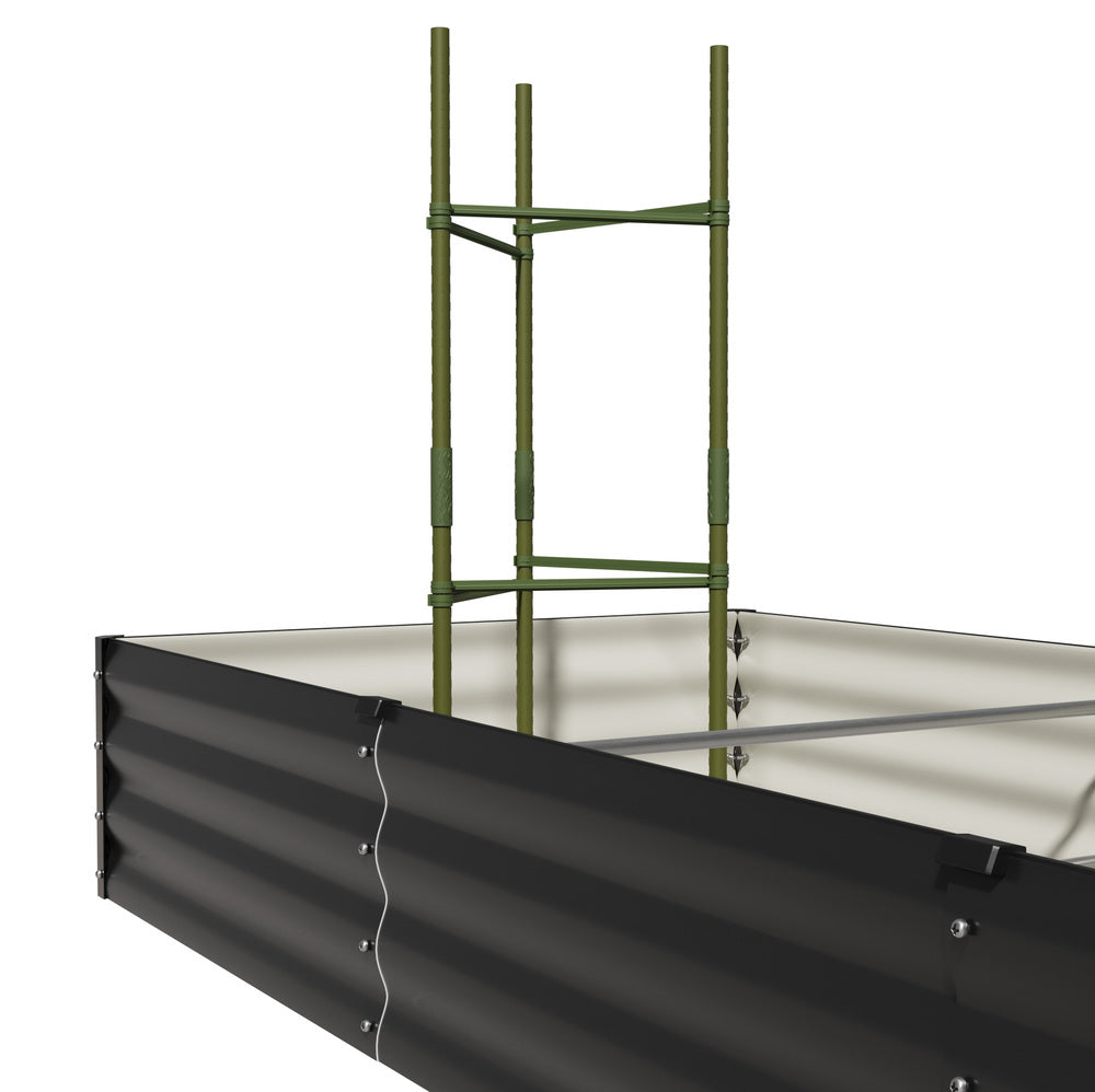 2pcs Galvanized Garden Bed Planter Box Stand