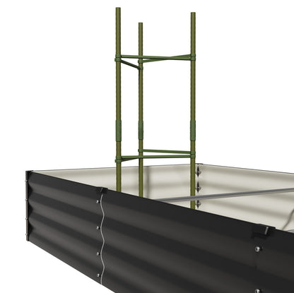 2pcs Galvanized Garden Bed Planter Box Stand