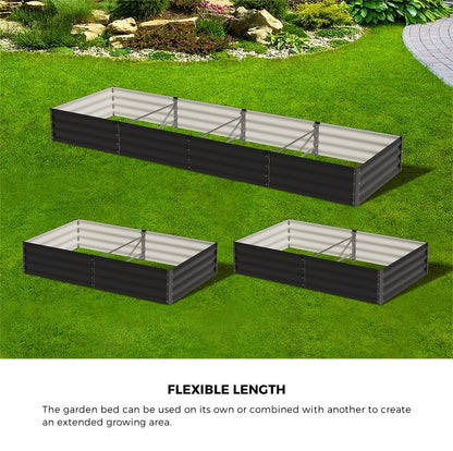 2pcs Galvanized Garden Bed Planter Box Stand