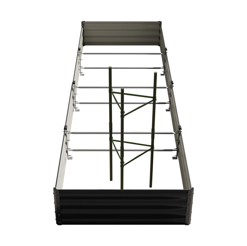 2pcs Galvanized Garden Bed Planter Box Stand