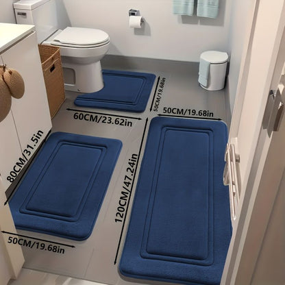Bathroom Rug Set Bathroom Accessories Absorbent Rug Soft Rug Bathroom Decor - Camel - Size 01