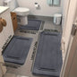 Bathroom Rug Set Bathroom Accessories Absorbent Rug Soft Rug Bathroom Decor - Dark Gray - Size 01