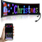 36"x 8" LED Sign,Programmable LED Sign,Flexible Scrolling LED Message Display,Bluetooth APP,DIY Design Colours,Text(Multicolor)