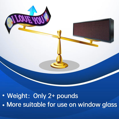 36"x 8" LED Sign,Programmable LED Sign,Flexible Scrolling LED Message Display,Bluetooth APP,DIY Design Colours,Text(Multicolor)