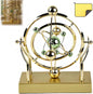 Celestial Orbit Perpetual Motion Pendulum, Kinetic Art Desk Decor 3D Space,Battery Powered Perpetual Motion Machine, Kinetic Art Desk Decor Science, Magnetic Balance Model for Home Or Office (Gold)