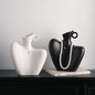 Wabi-Sabi Human Form Vase Set (Black & White) – Artistic Home Decor for Flowers | Other Luxury Styles Available in Store