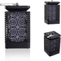 4-Pack Solar Garden Stake Light with Floral Pattern: 12 LED Outdoor Decorative Light with Multiple Mounting Options